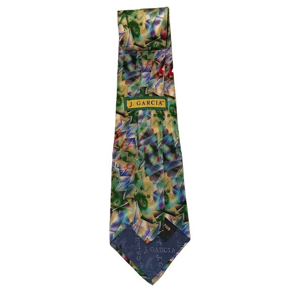 J. Garcia Stonehenge Collection Four Facets 1 Silk Colorful Tie - Picture 2 of 5